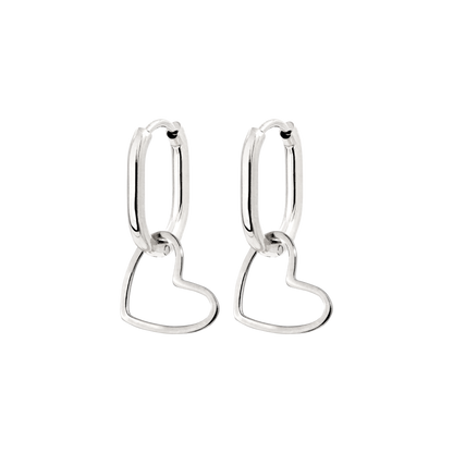 Simple Love Oval Hoops Baby Argento