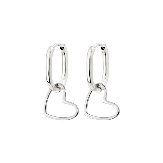 Simple Love Oval Hoops Baby Argento