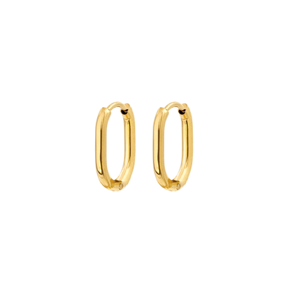 Oval Hoops Baby Oro