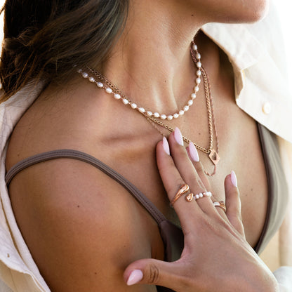 Summertime Pearl Collana Oro Rosa