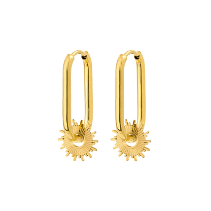 Sun Ray Oval Hoops Small Oro