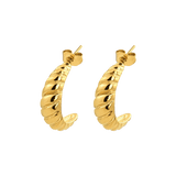 Towel Twist Hoops Oro