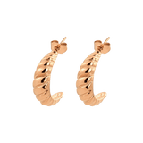 Towel Twist Hoops Oro Rosa