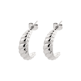 Towel Twist Hoops Argento