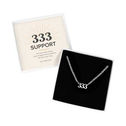 Angel Number 333 Necklace Argento