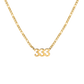 Angel Number 333 Necklace Oro