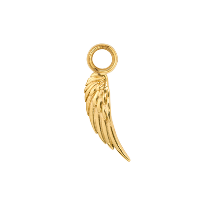 Angel Wing Slim Hoop Set Oro