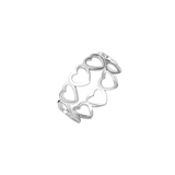 Heart in Heart Anello Argento