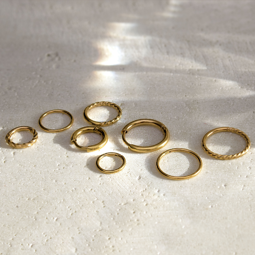 Slim Hoops Small Oro