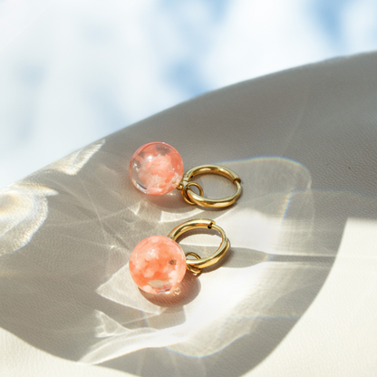 Sunset Dream Hoops Small Oro Rosa