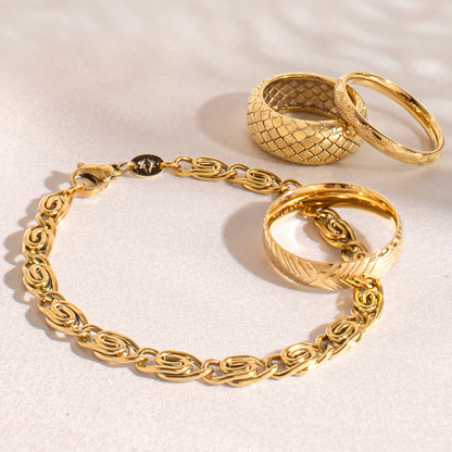 Chunky Scroll Bracciale Oro